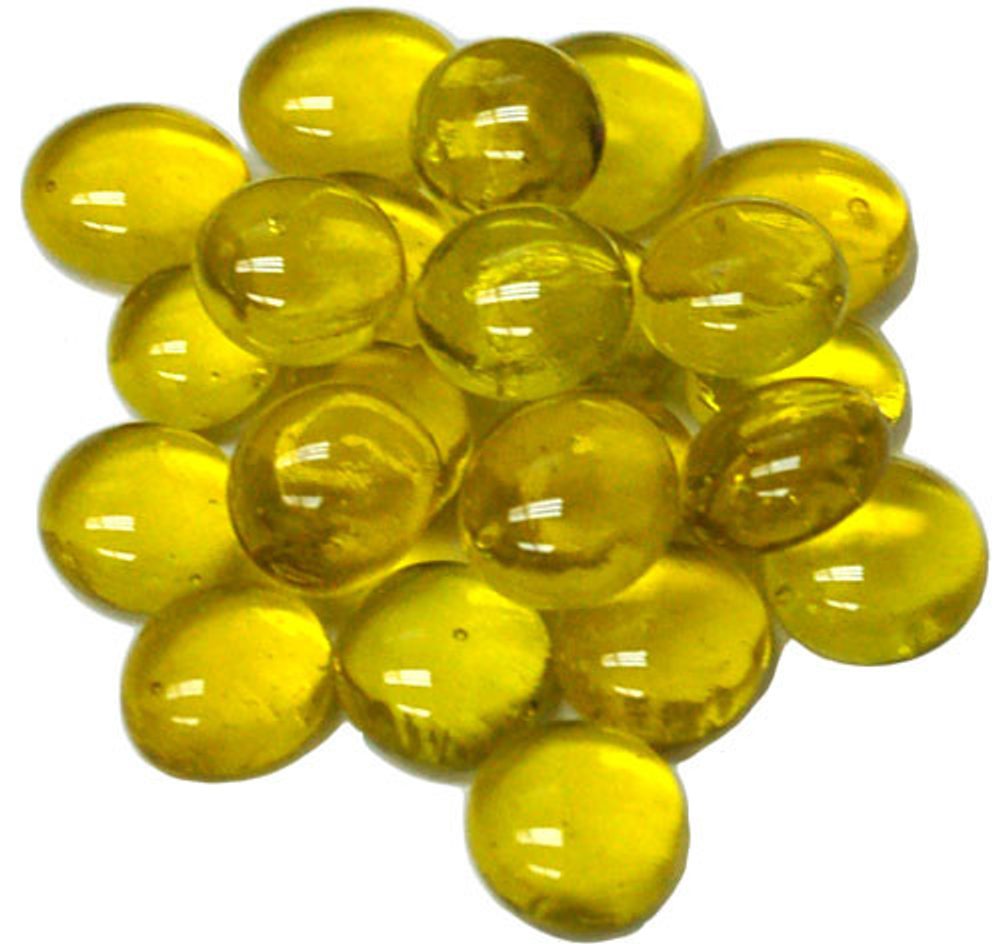 Chessex  Hrací kameny skleněné průhledné žluté