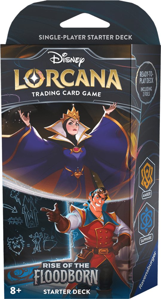 Ravensburger CZ  Disney Lorcana: Rise of the Floodborn - Starter Deck Amber & Sapphire