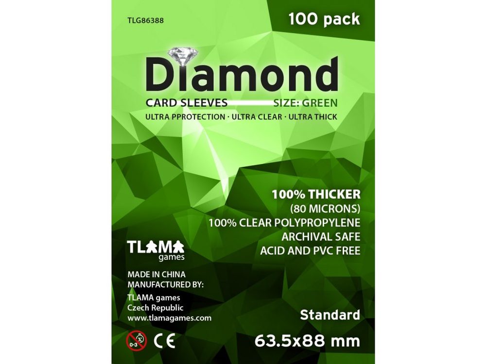 TLAMA Games  Obaly na karty (63,5x88mm) Standard - Diamond, 100 ks