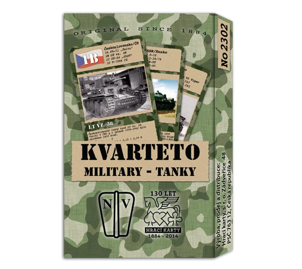 Hrací karty 1884 s.r.o.  Kvarteto Military: Tanky