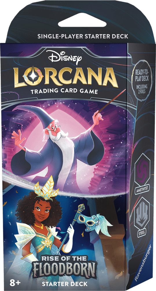 Ravensburger CZ  Disney Lorcana: Rise of the Floodborn - Starter Deck Amethyst & Steel