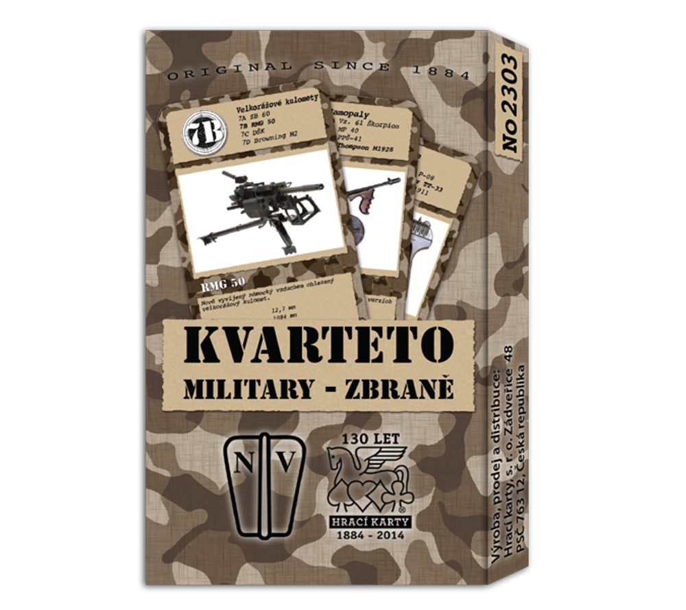 Hrací karty 1884 s.r.o. Kvarteto Military: Zbraně