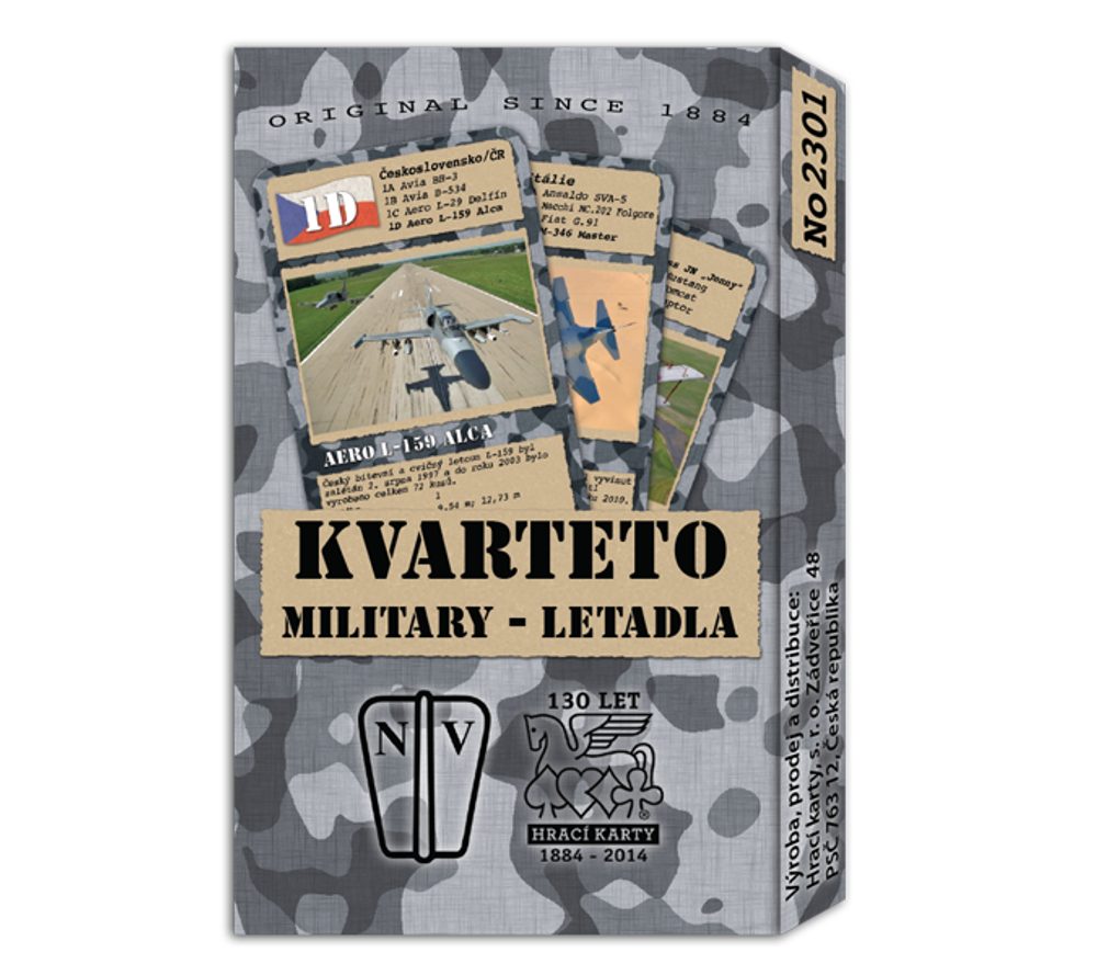 Hrací karty 1884 s.r.o. Kvarteto Military: Letadla