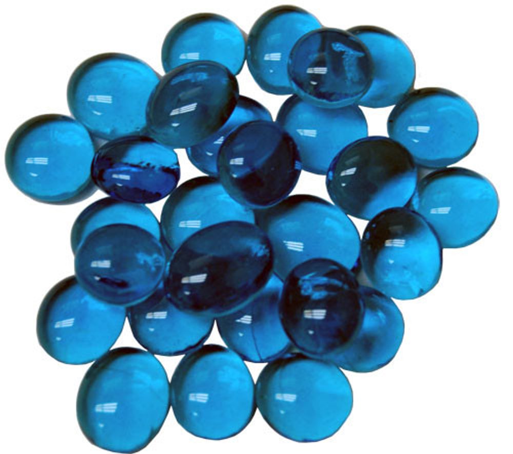 Chessex  Hrací kameny skleněné průhledné modré