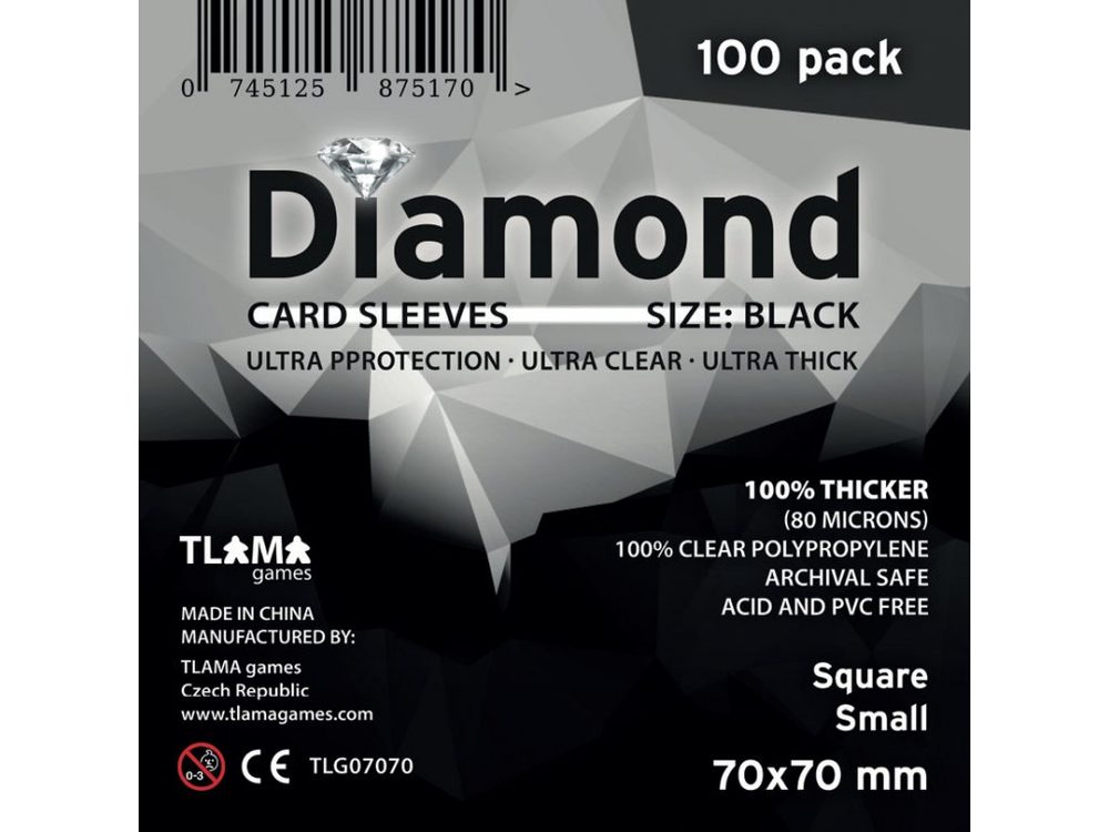 TLAMA Games  Obaly na karty (70x70mm) Square Small - Diamond, 100 ks