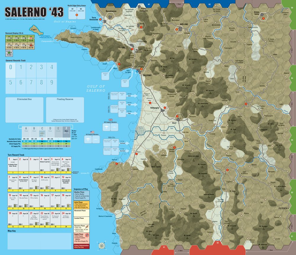 GMT Salerno '43 - pevná herní mapa