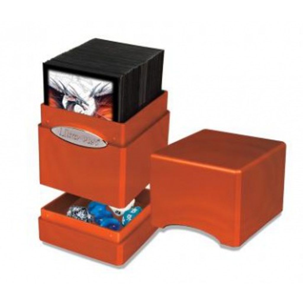 Krabička na karty Satin Tower - Hi-Gloss Pumpkin (Ultra Pro) | SVĚT-HER.CZ  | Společenské deskové hry - Hrajte si!