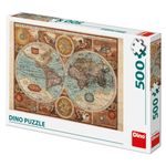Puzzle Mapa světa z r. 1626 500d