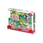 Puzzle Mickey a Minnie - sportovci 3 x 55 d
