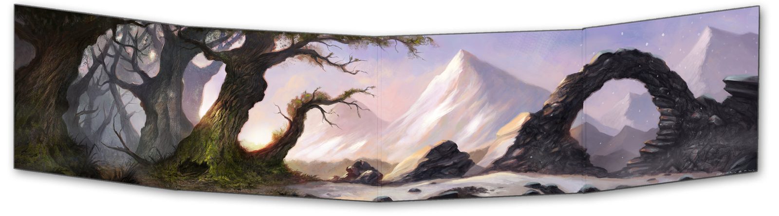 GM Screen Terrain & Random Encounters by Loke - Foldable RPG Screen - Double-Sided with Dynamic Terrain Maps and Encounter Prompts - Enhance Any TTRPG Experience