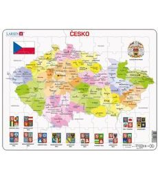Puzzle vzdělávací: Česká republika - kraje 70d