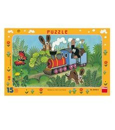 Puzzle deskové Krtek a lokomotiva 15d