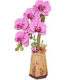 3D Puzzle Fialová orchidej 102d