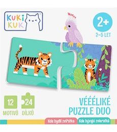 KukiKuk - Véééliké Puzzle duo: Kde bydlí zvířátka