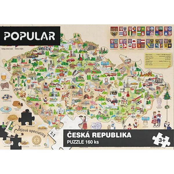 Puzzle Mapa České republiky 160d