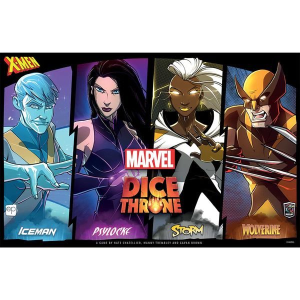Marvel Dice Throne X-Men: Iceman, Psylocke, Storm, Wolverine