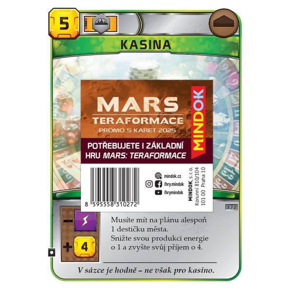 Mars: Teraformace - 5 bonusových karet (2025)