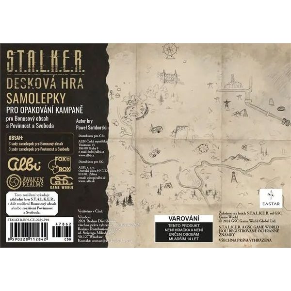 Stalker - Sada náhradních samolepek (Srdce Zóny, Povinnost a Svoboda)