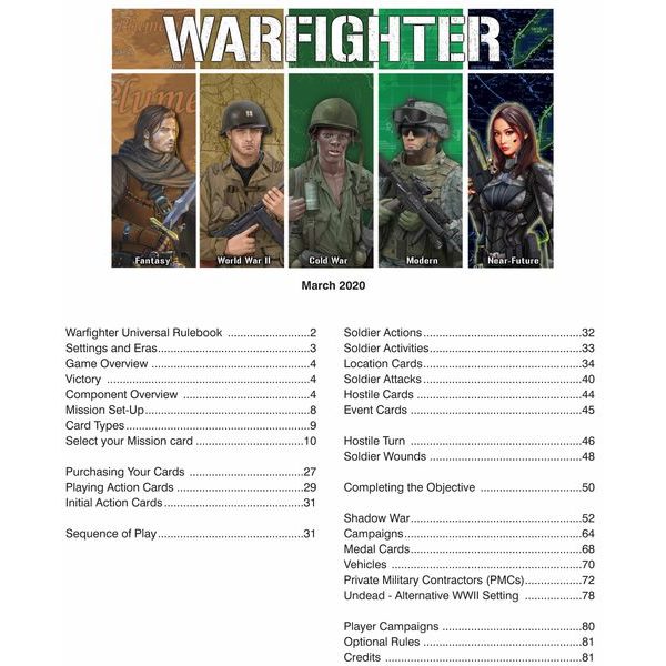 Warfighter - Universal Rulebook