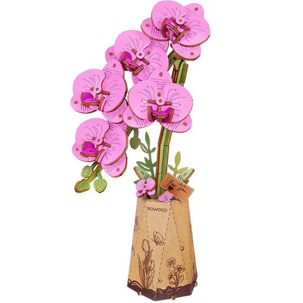 3D Puzzle Fialová orchidej 102d