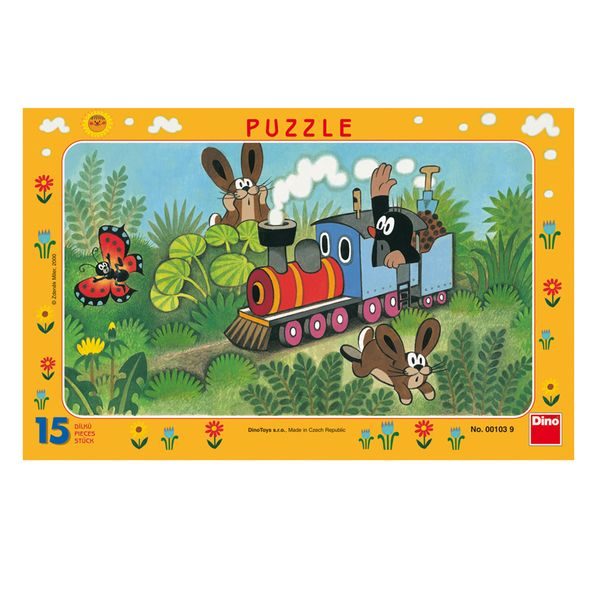 Puzzle deskové Krtek a lokomotiva 15d