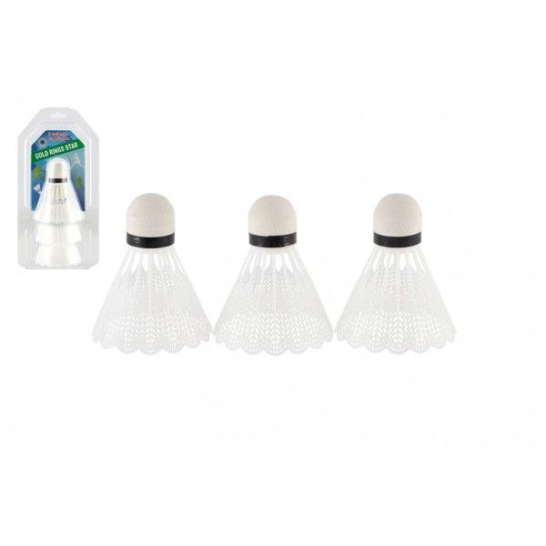 Košíčky na badminton - bílé, plastové (3ks)