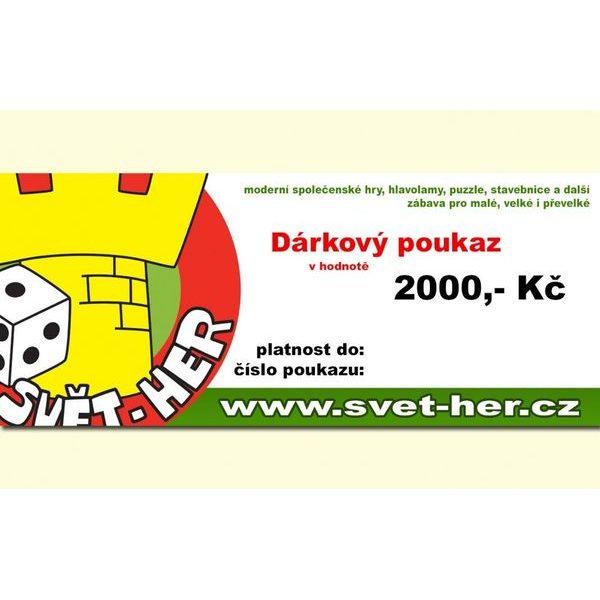 Dárkový poukaz 2000 Kč