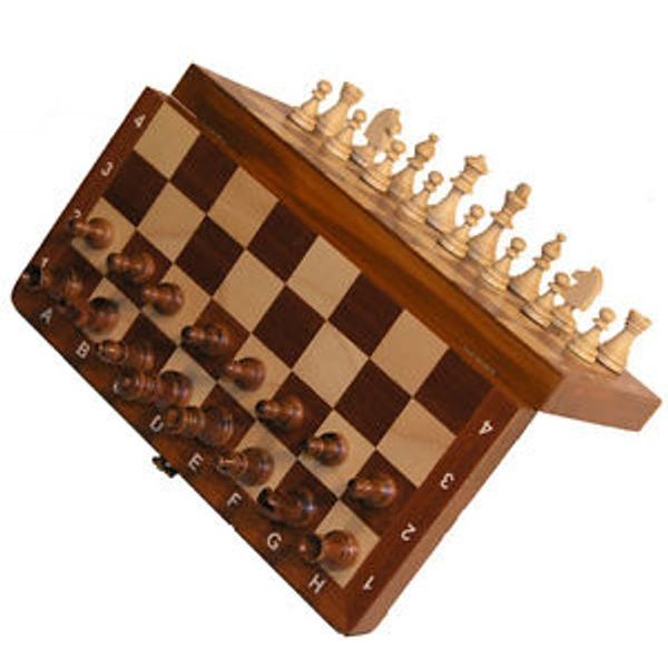 Šachy magnetické Intarsie - menší