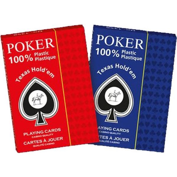 Poker karty - 100% plastic Jumbo Index