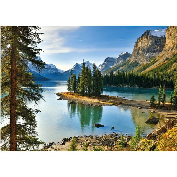 Puzzle Jezero Maligne v parku Jasper 1000d