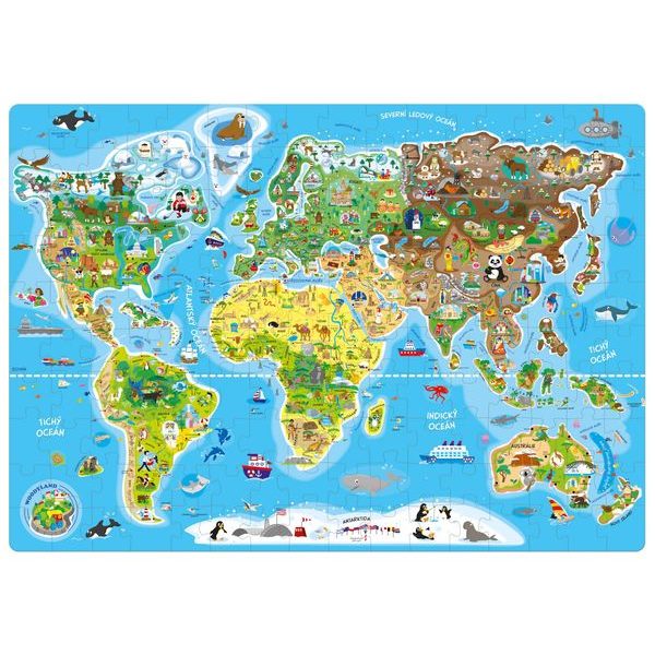 Puzzle Mapa Světa 160d