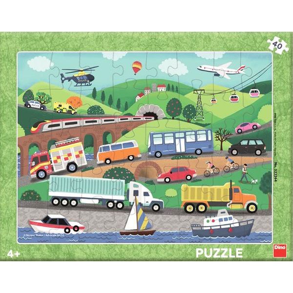 Puzzle deskové Dopravní prostředky 40d