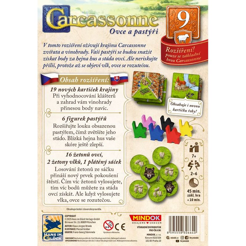 Carcassonne 9. rozšíření - Ovce a pastýři (2025)
