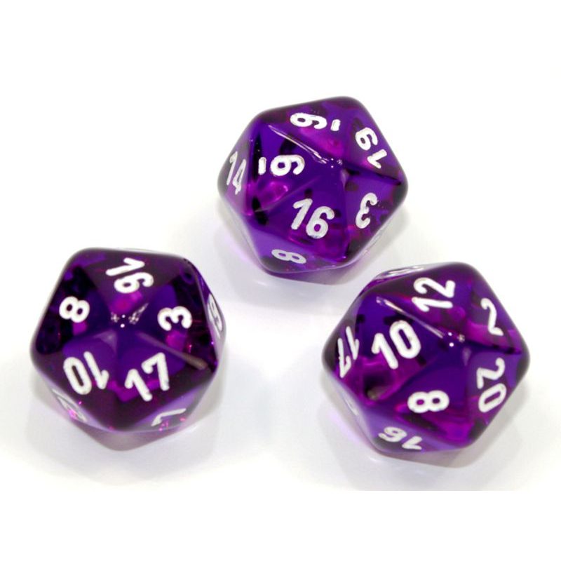 Kostka 20 stran průhledná