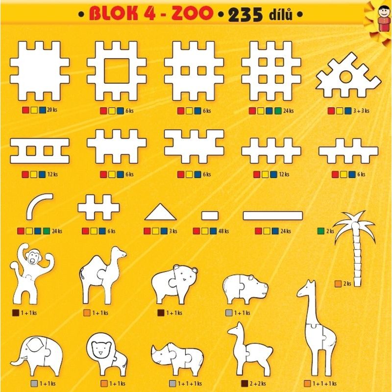 Stavebnice BLOK 4 ZOO