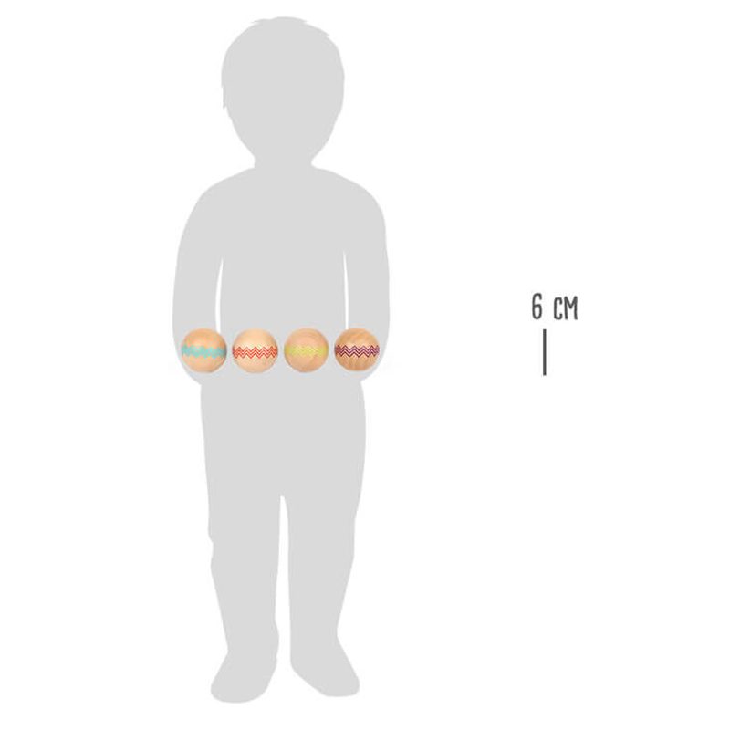 Petanque dřevěný malý - 8 koulí