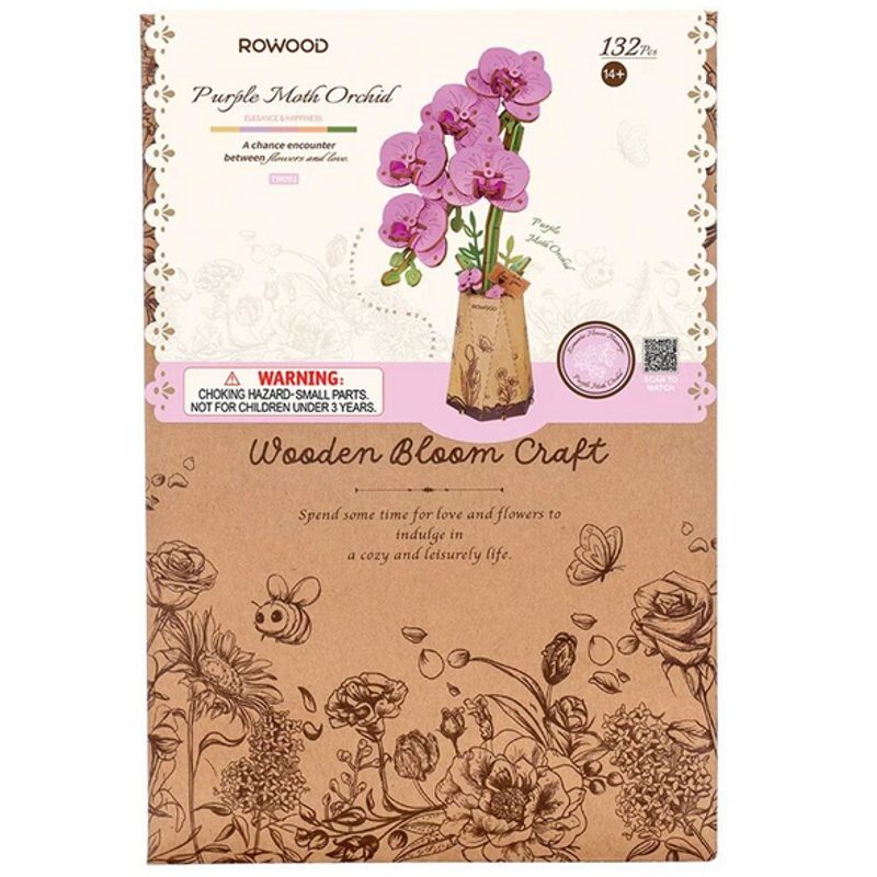 3D Puzzle Fialová orchidej 102d