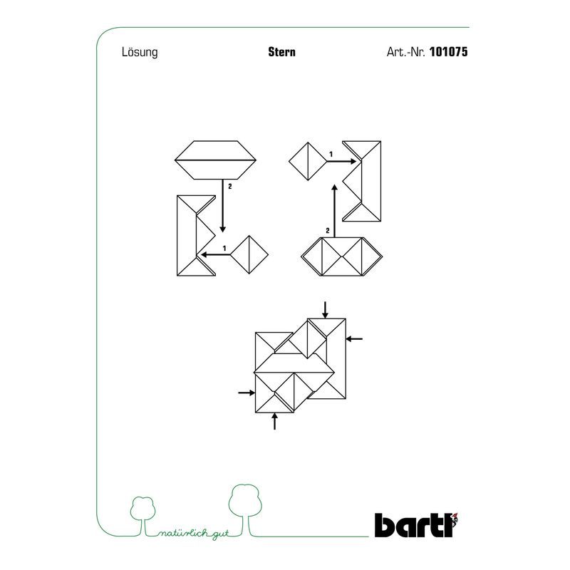 Hlavolam bambusový Hvězda (Star)