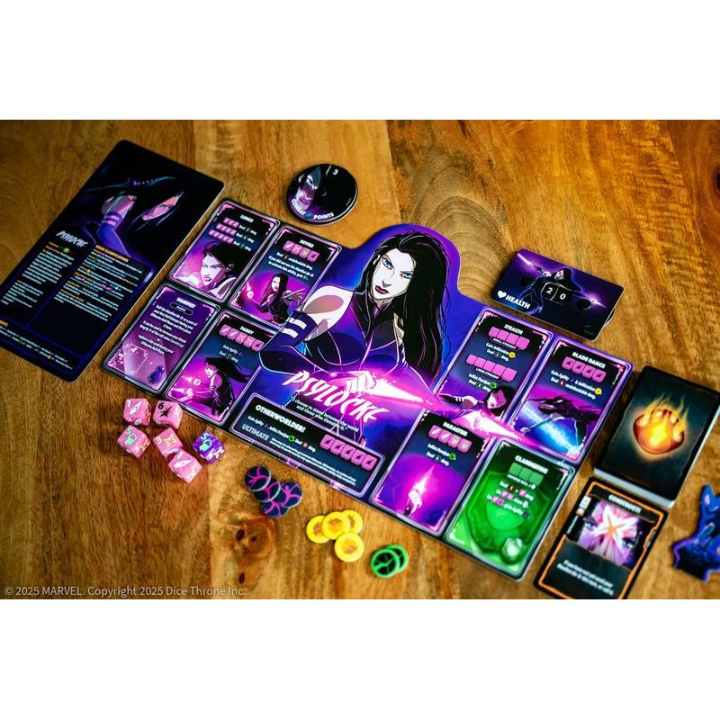 Marvel Dice Throne X-Men: Iceman, Psylocke, Storm, Wolverine