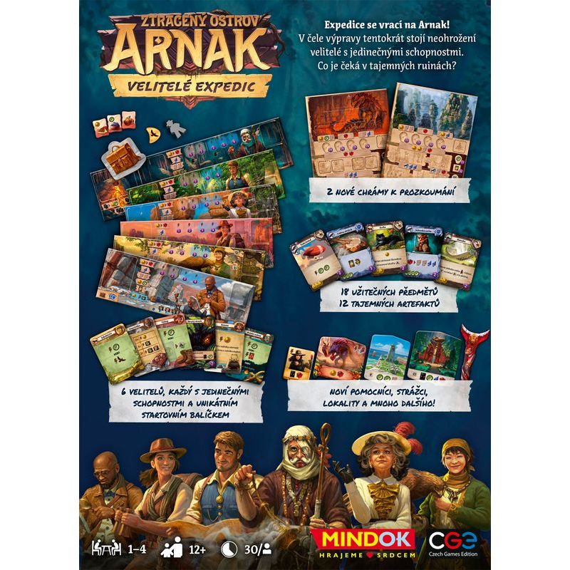 Ztracený ostrov Arnak - Velitelé expedic