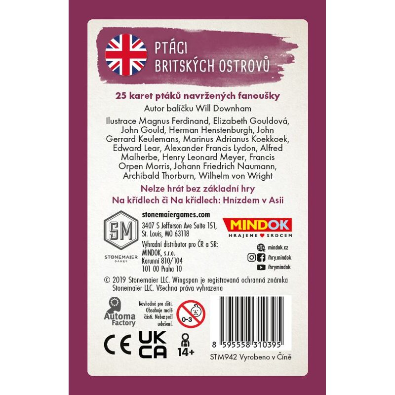 Na křídlech - Fanouškovský balíček Velká Británie