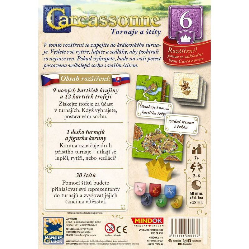Carcassonne 6. rozšíření - Turnaje a štíty (2025)