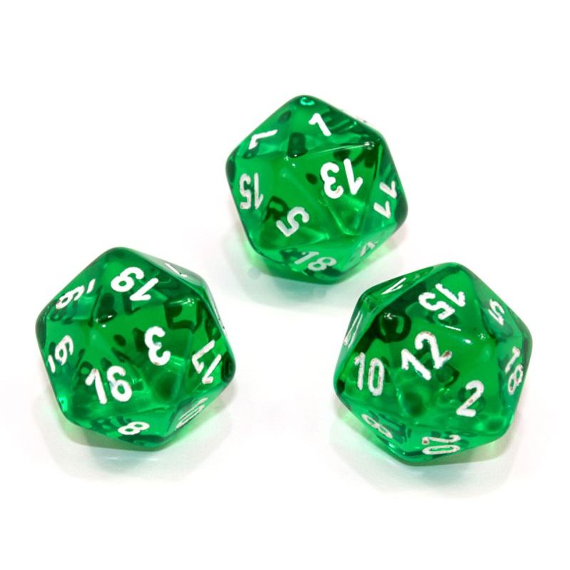 Kostka 20 stran průhledná