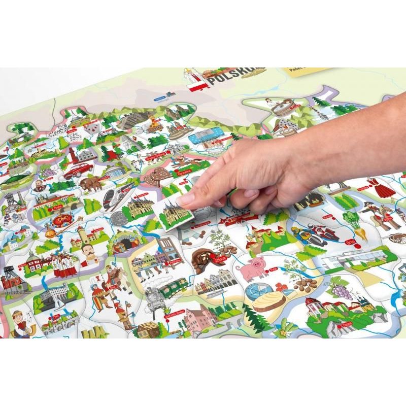 Magnetická mapa ČR (puzzle + hra)