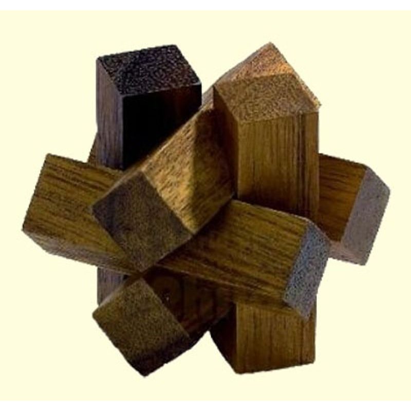 Sada 12 hlavolamů v dřevěném kufříku