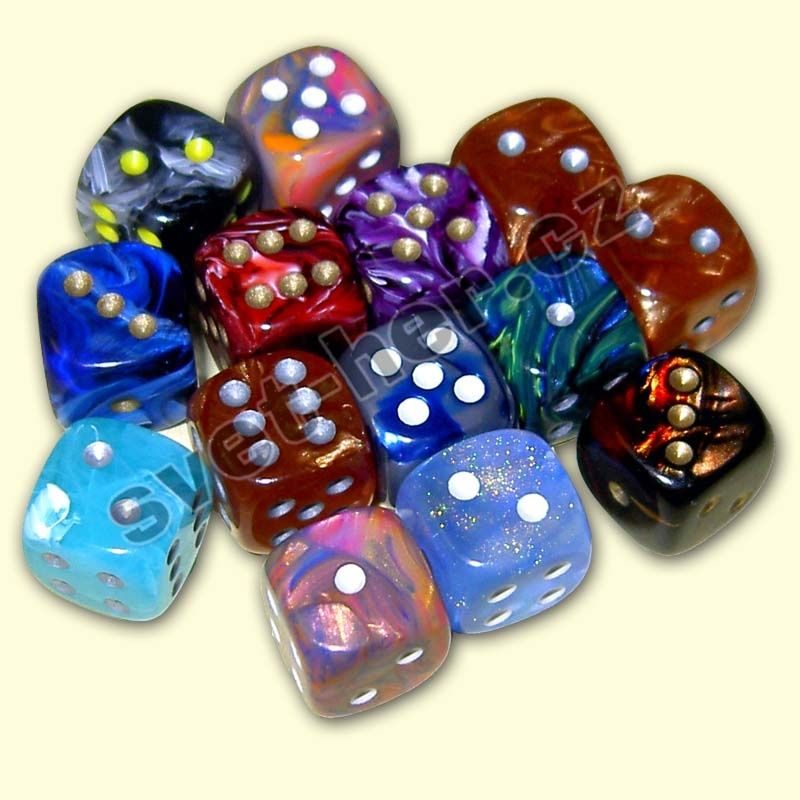 Kostka 6 stran 12mm žíhaná