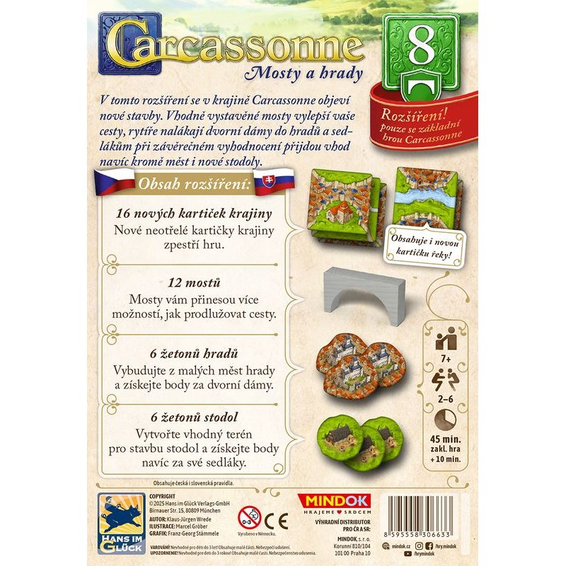 Carcassonne 8. rozšíření - Mosty a hrady (2025)
