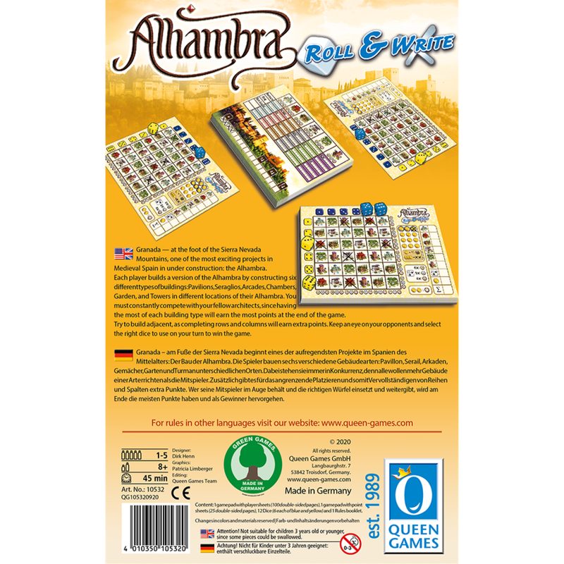 Alhambra: Roll & Write