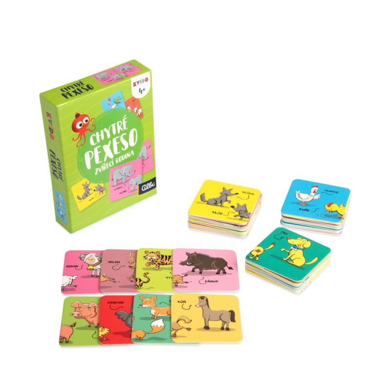 Chytré pexeso: Zvířecí rodina