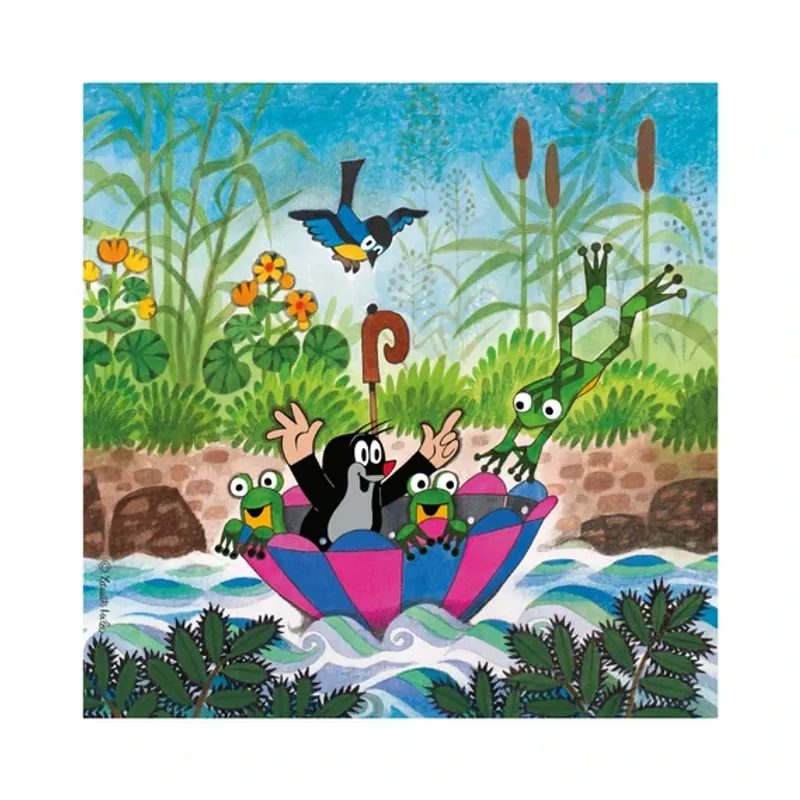 Puzzle Krtek a paraplíčko 3x55d